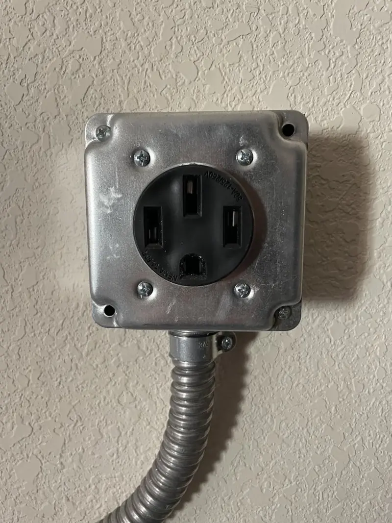 NEMA 14-50 outlet installed for Smart Home Electrical in Richland Hills